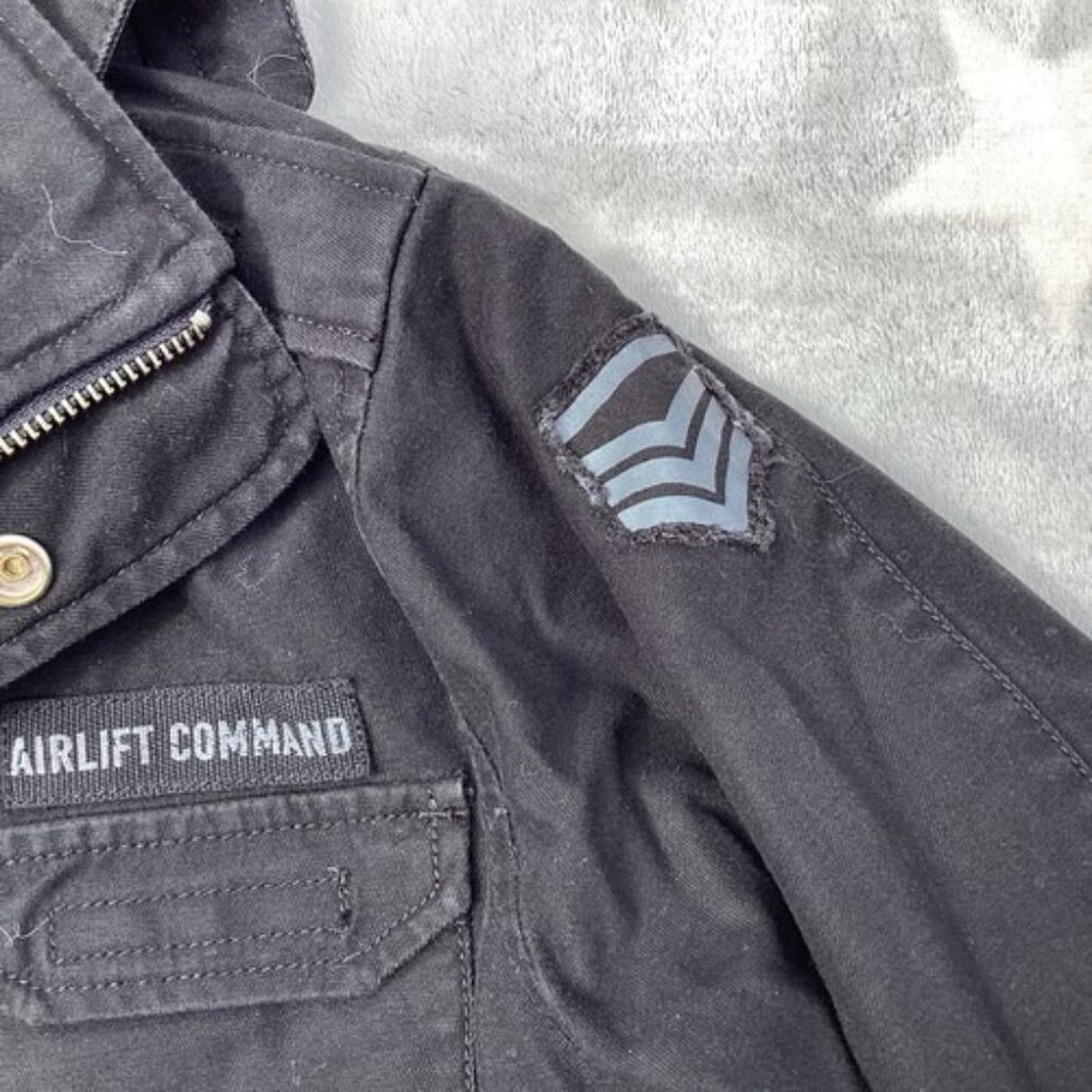 Old Navy Boys Airlift Command Jacket Military Field Coat Hooded Aviation XS Kids - Picture 3 of 7